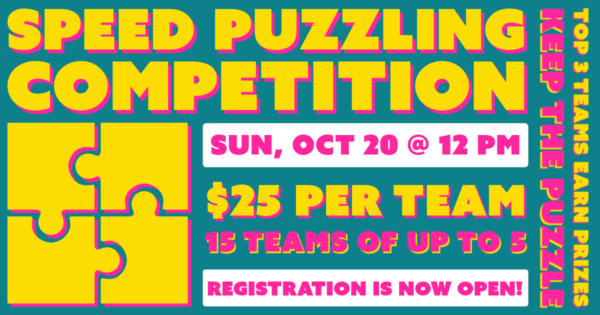 Draught Works announces the date of their October Speed Puzzling competition as October 20th. Register today.