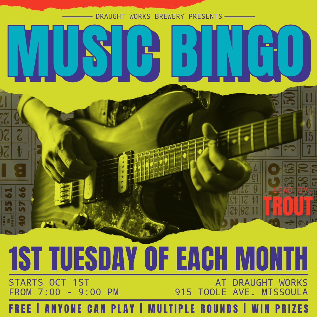 Tues Music BINGO at Draught Works