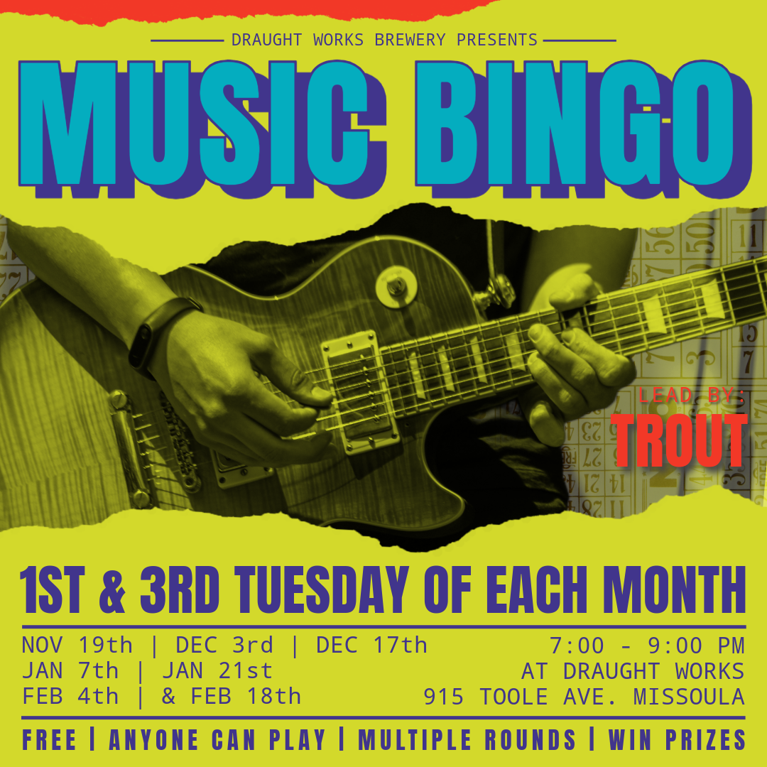 Tues Music BINGO at Draught Works