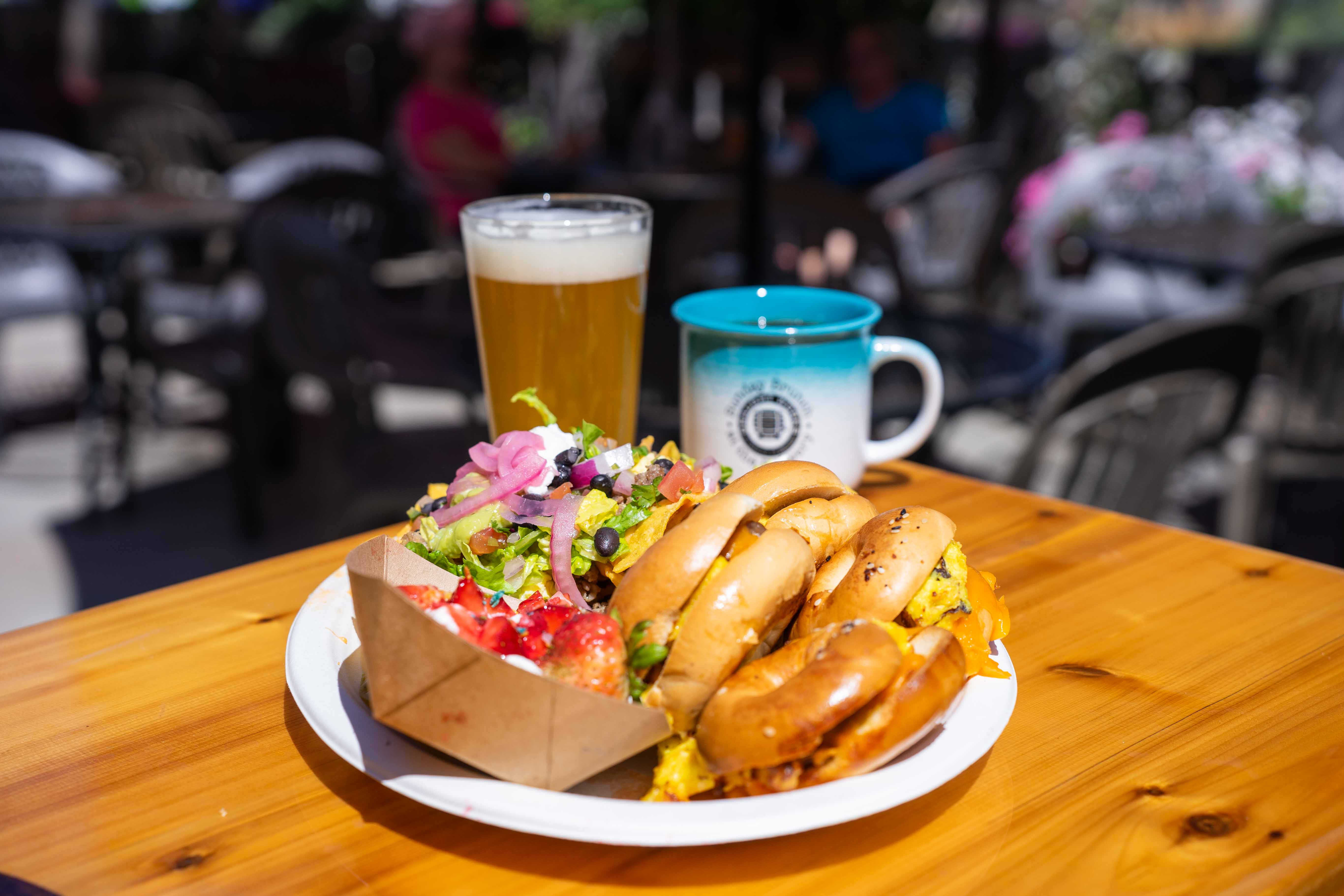 Draught Works Brewery hosts Sunday Brunch with the Servin' Thyme Food Truck in Missoula, MT every Sunday in the summer from 10-2 PM.